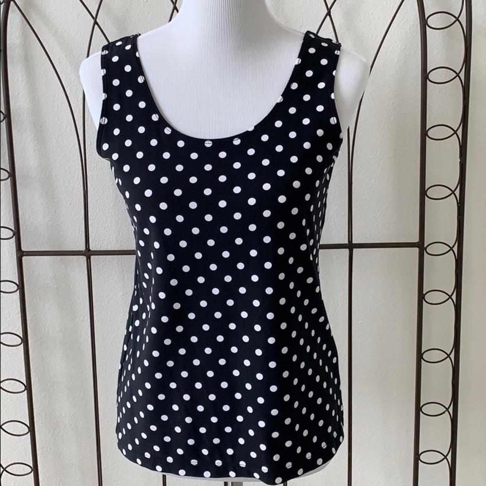 Chico’s Polka Dot Scoop Layering Tank Top